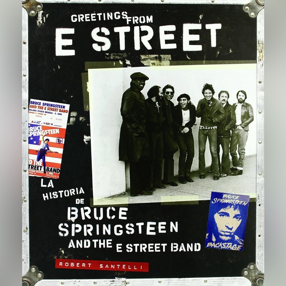 THE STORY OF BRUCE SPRINGSTEEN AND THE E STREET BAND HARDCOVER BOOK SND SLEEVE